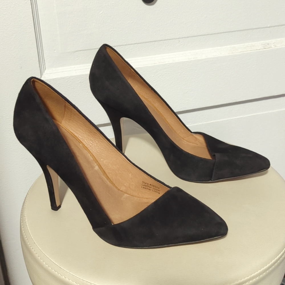 Madewell Black Suede Heels